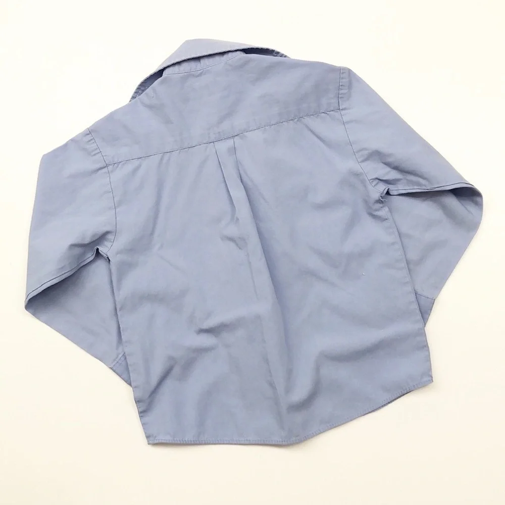 Dockers little boys light blue long sleeve button down shirt